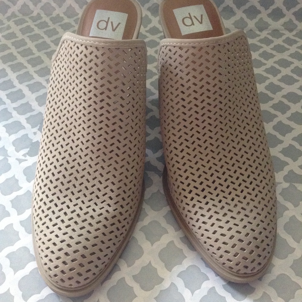 Dolce Vita Cream Perforated Mules